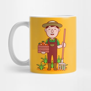 Cute Farmer Cartoon Mug